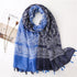 Small Fresh Cotton and Hemp Scarf Bohemian Printed Scarf
